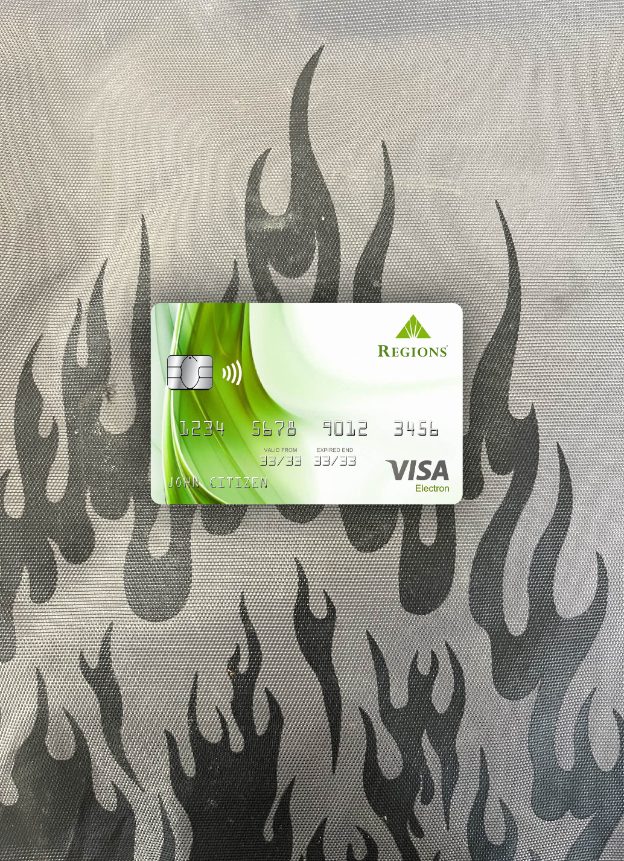 Download USA Regions bank visa electron card photolook front Photoshop template